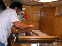 Stripping the old galley