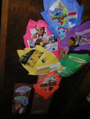 Rainbow trees - the little one is Aaron's